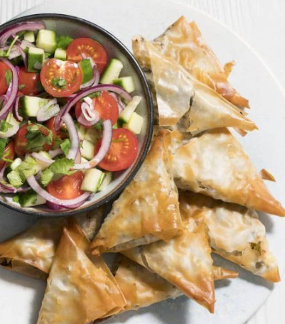 VEGETABLE SAMOSA WITH SALAD
